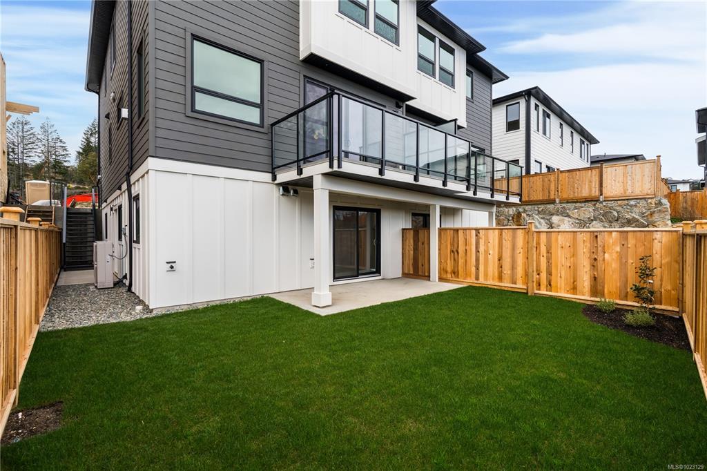 Fenced backyard